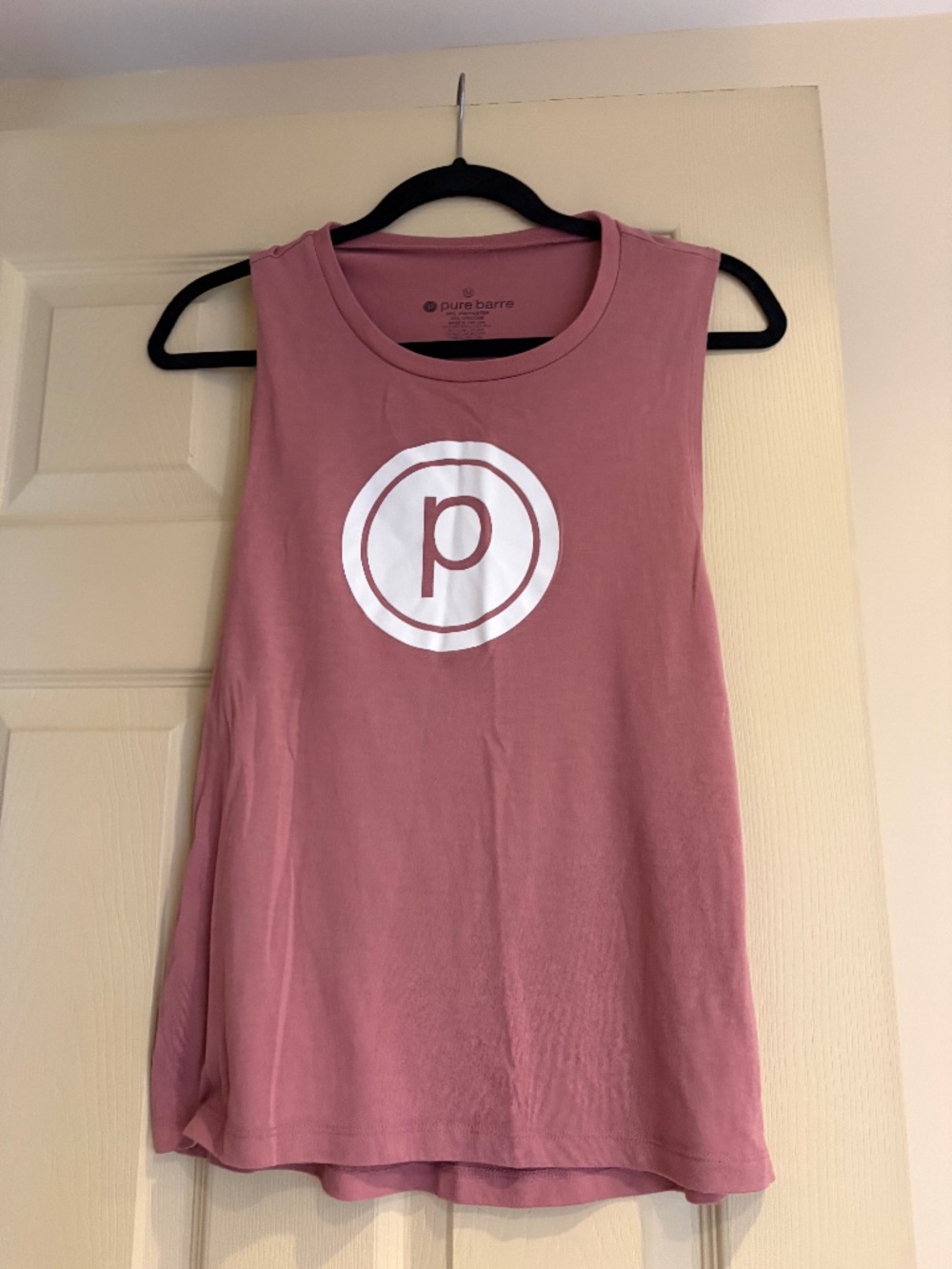 Pure Barre Dusty Rose Logo Muscle Tank – Medium